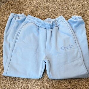 Comfrt Pastel Blue Fleece Joggers
